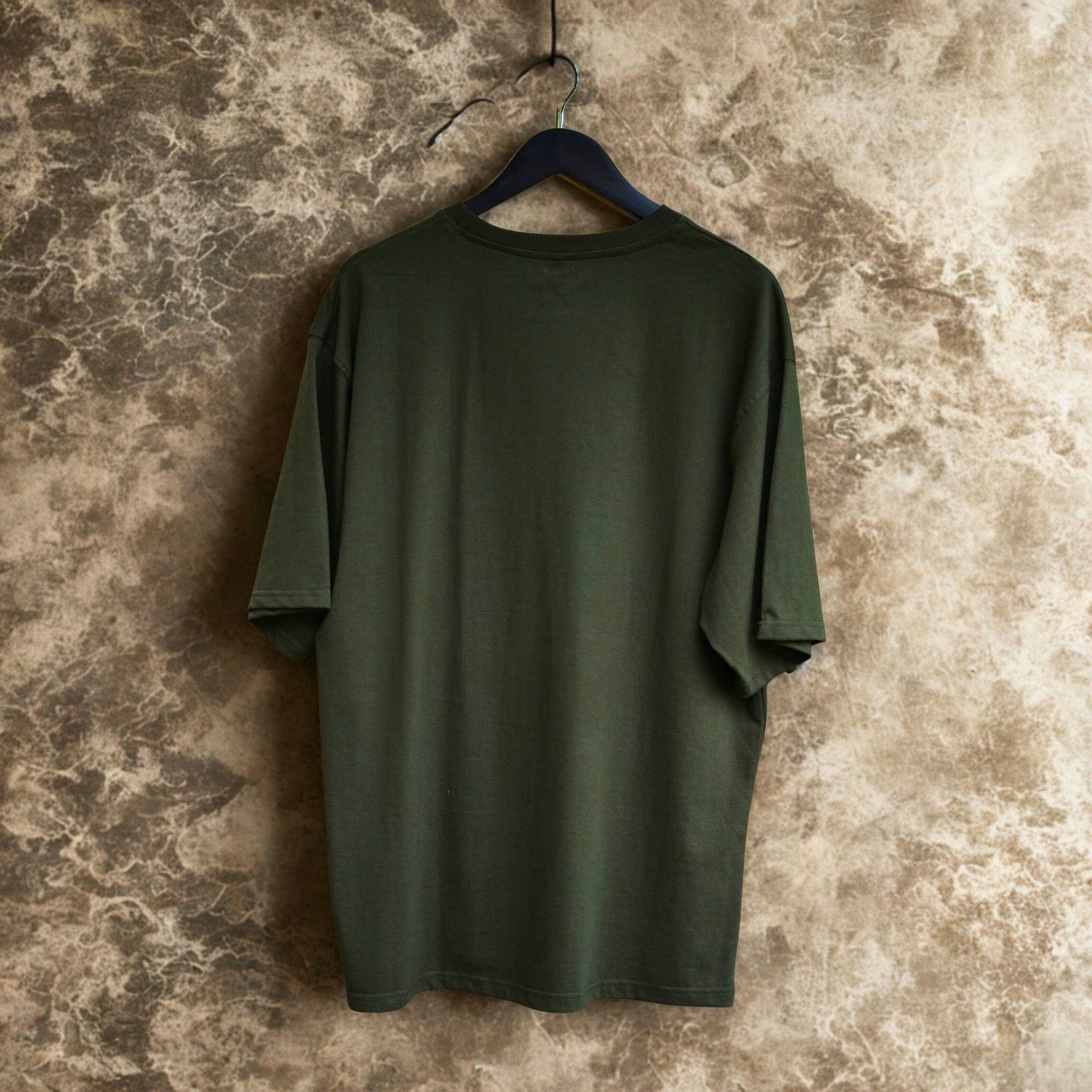 Celestial Yajna | 100% Cotton Oversized T-Shirt Olive Green - Image 2